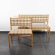 Pair of benches, corner benches, vintage