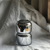 Vase verre argent