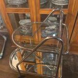 Vintage rolling bar cart