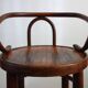 Children's high stool in curved wood, 1890s