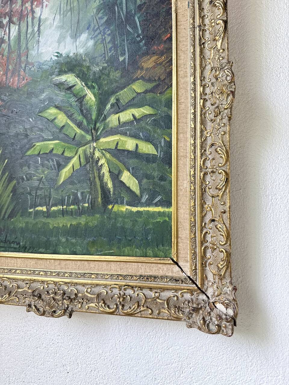 Framed oil painting "forest"