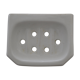 White ceramic wall soap holder