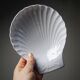 Set of 6 shell-shaped bowls in Limoges porcelain by Philippe Deshoulières.