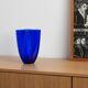 Vase danois en verre bleu cobalt par Royal Copenhagen, années 1980