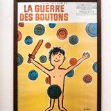 Framed poster The War of the Buttons, by Savignac