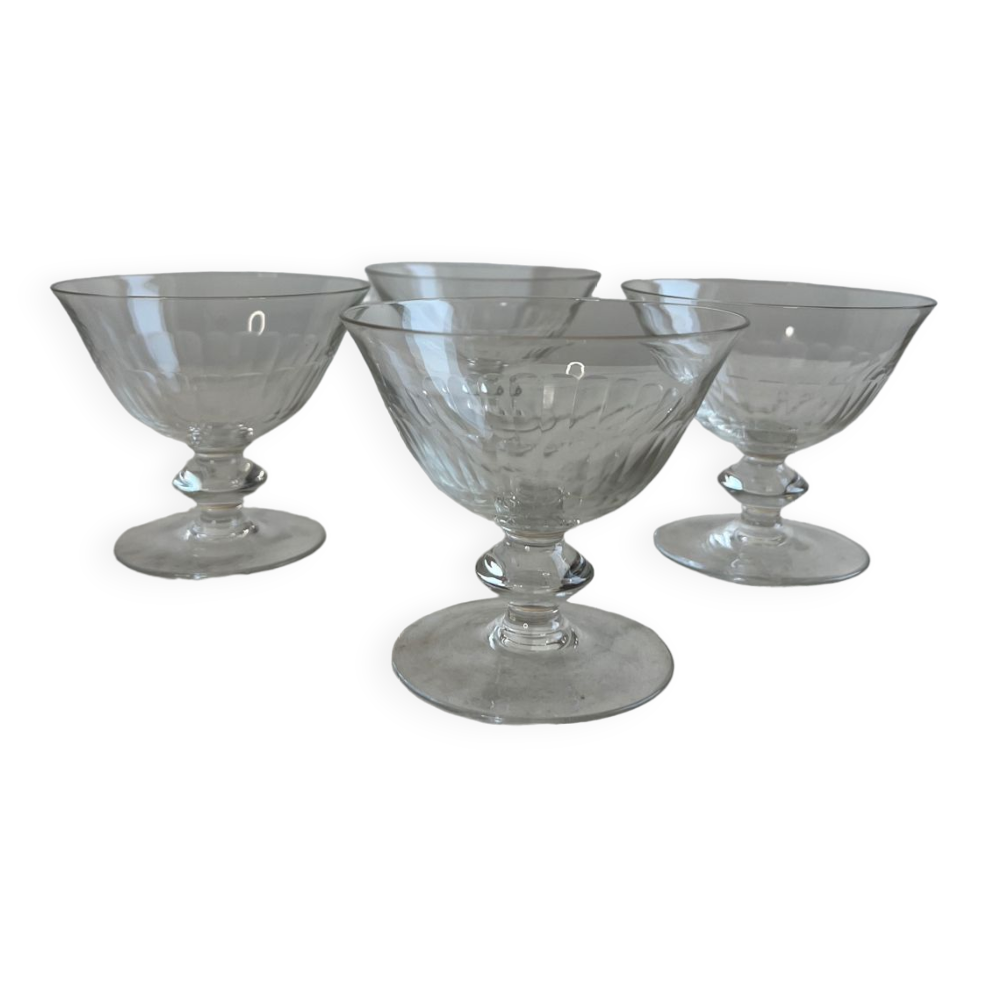 Lot de 4 verres en cristal