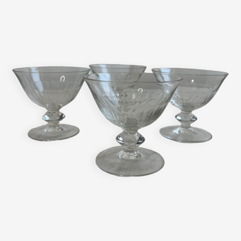Set of 4 crystal glasses