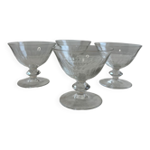 Set of 4 crystal glasses