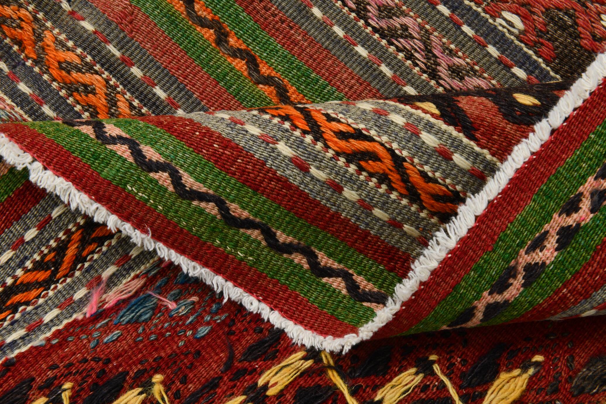 6x10 Striped Turkish Kilim Rug, 170x297Cm