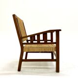 Francis Jourdain armchair in oak and rope 1930