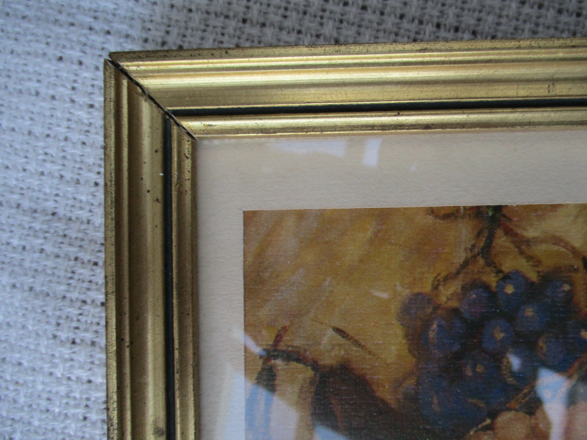 Cadre bois doré vintage 17 x 18