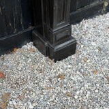 Grande cheminée Napoléon III en marbre noir de Belgique, vers 1880