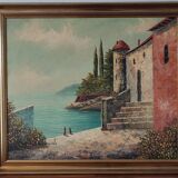 Oil painting on canvas signed Rossini