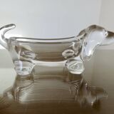 Crystal "dachshund" catchall, 1970
