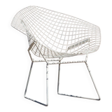 Fauteuil Diamond Chair blanc, Harry Bertoia, 1960