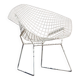 Fauteuil Diamond Chair blanc, Harry Bertoia, 1960