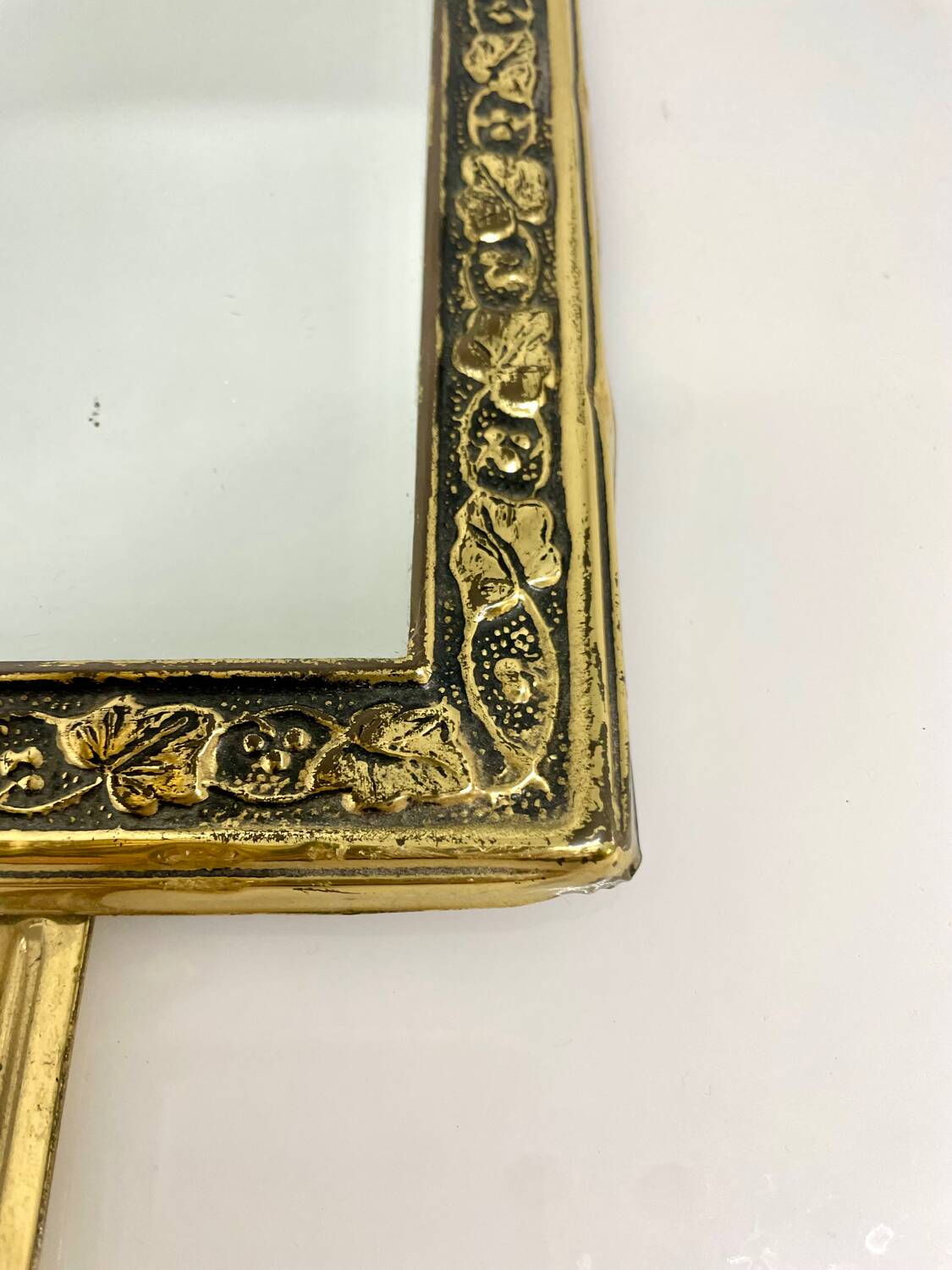 Vintage  Brass Wall mirrored Candle Sconce