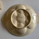 set of 6 oyster plates in ivory Gien earthenware 1960