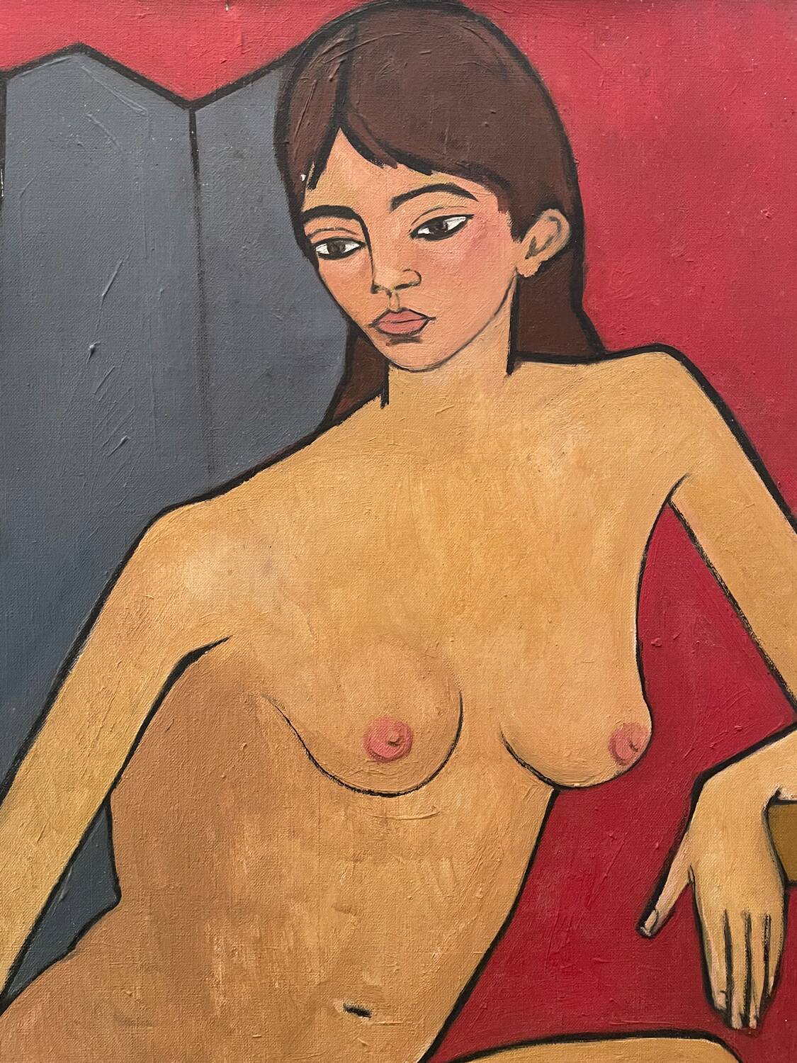 Female nude painting