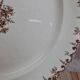 2 round plates Terre de Fer Clairefontaine Rouen sepia 19th century