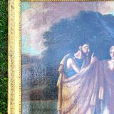 Tableau ancien - Scène de l'Antiquité - cadre bois doré