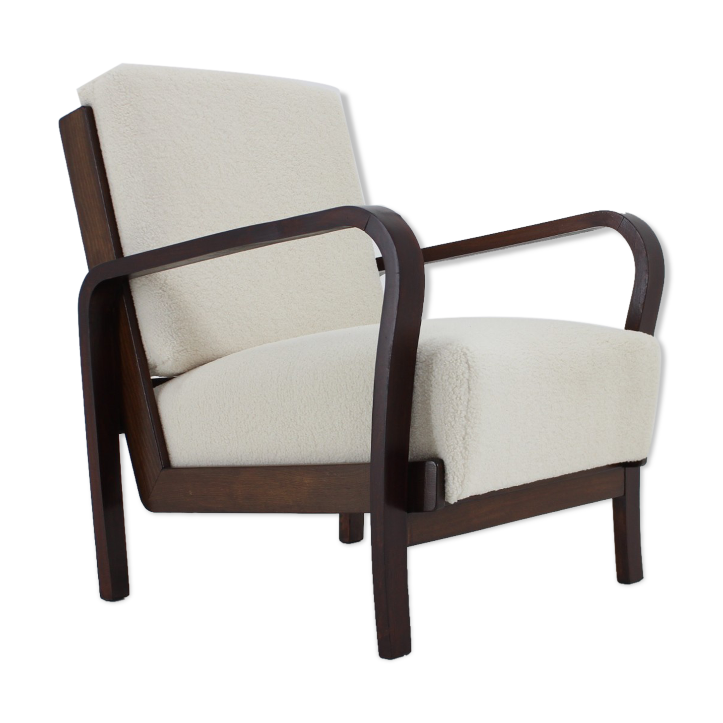 1940s Art Deco Armchair, Czechoslovakia
