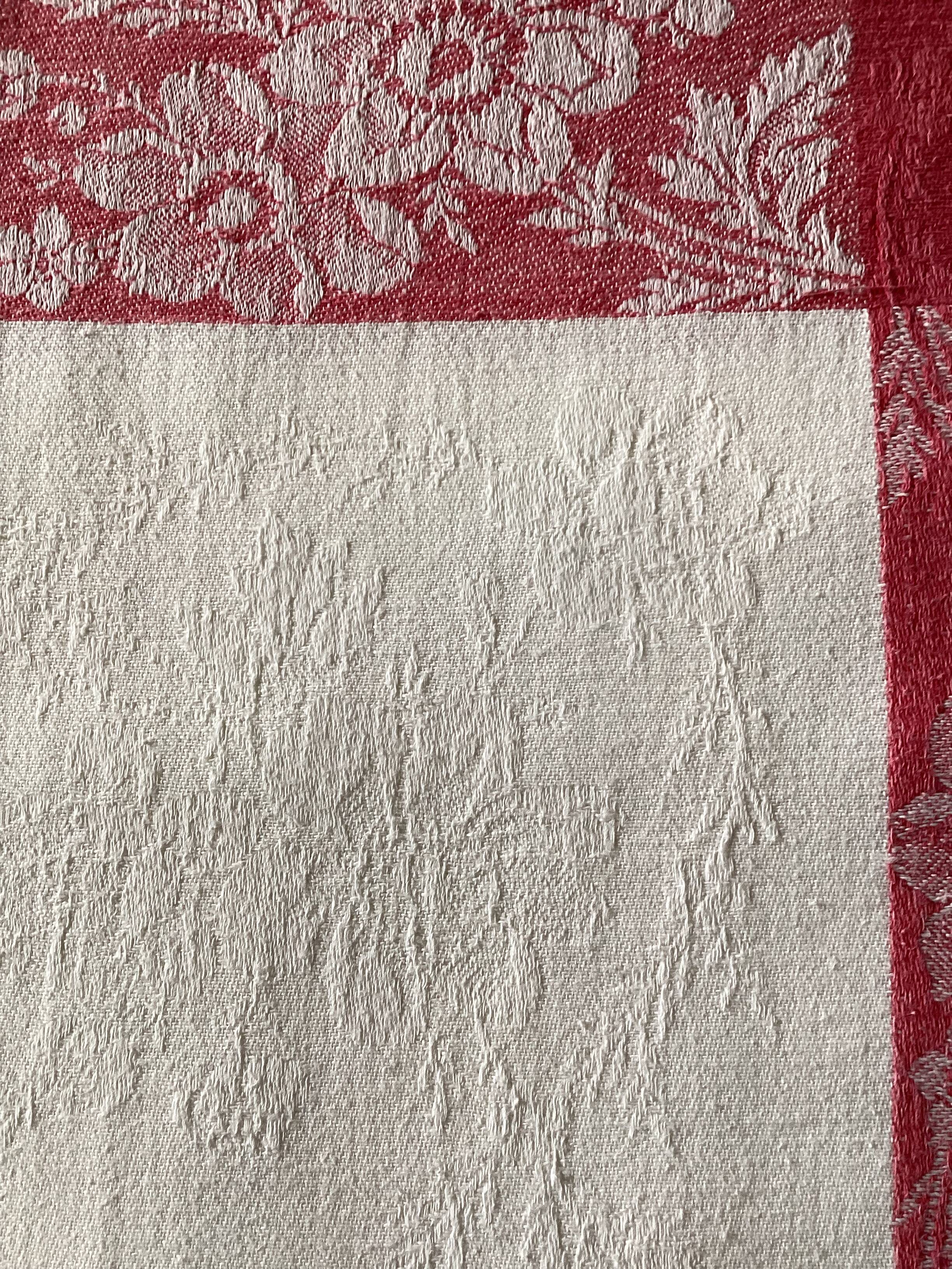 Vintage cotton tablecloth dimensions: height - 205 cm - width -160 cm-