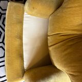Paire de fauteuils en velours 1960