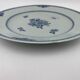 Plate in porcelain blue and white china xviii floral decoration