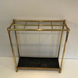 Rectangular umbrella holder in brass and cast iron. french work. around 1900
