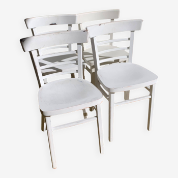 4 white bistro chairs