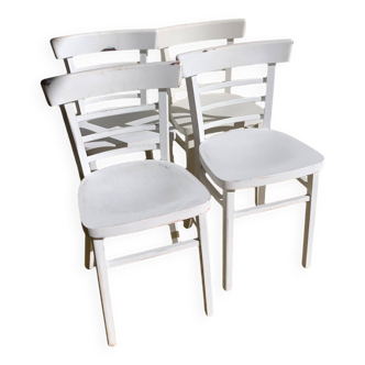 4 white bistro chairs