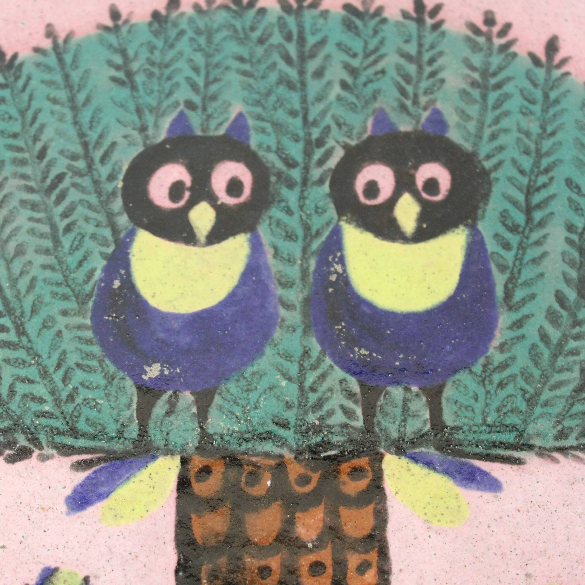 Nesting tables - metal and ceramic from Dour 1960