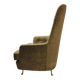 Mid-century buttoned armchair with metal legs