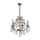 Bronze cage chandelier with grapevines