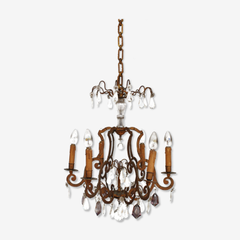 Chandelier pendants golden era end XIX 6 lights