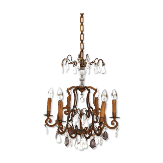 Chandelier pendants golden era end XIX 6 lights