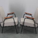 1950s pair of rare restored armchairs by RAWI, Netherlands