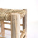 Tabouret minimaliste en bois et corde