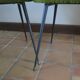 Pair of chairs tonneau moumoute green feet metal compass