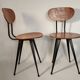 Paire chaise design industriel vintage