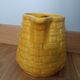Digoin Sarreguemines barbotine pitcher with wicker decor