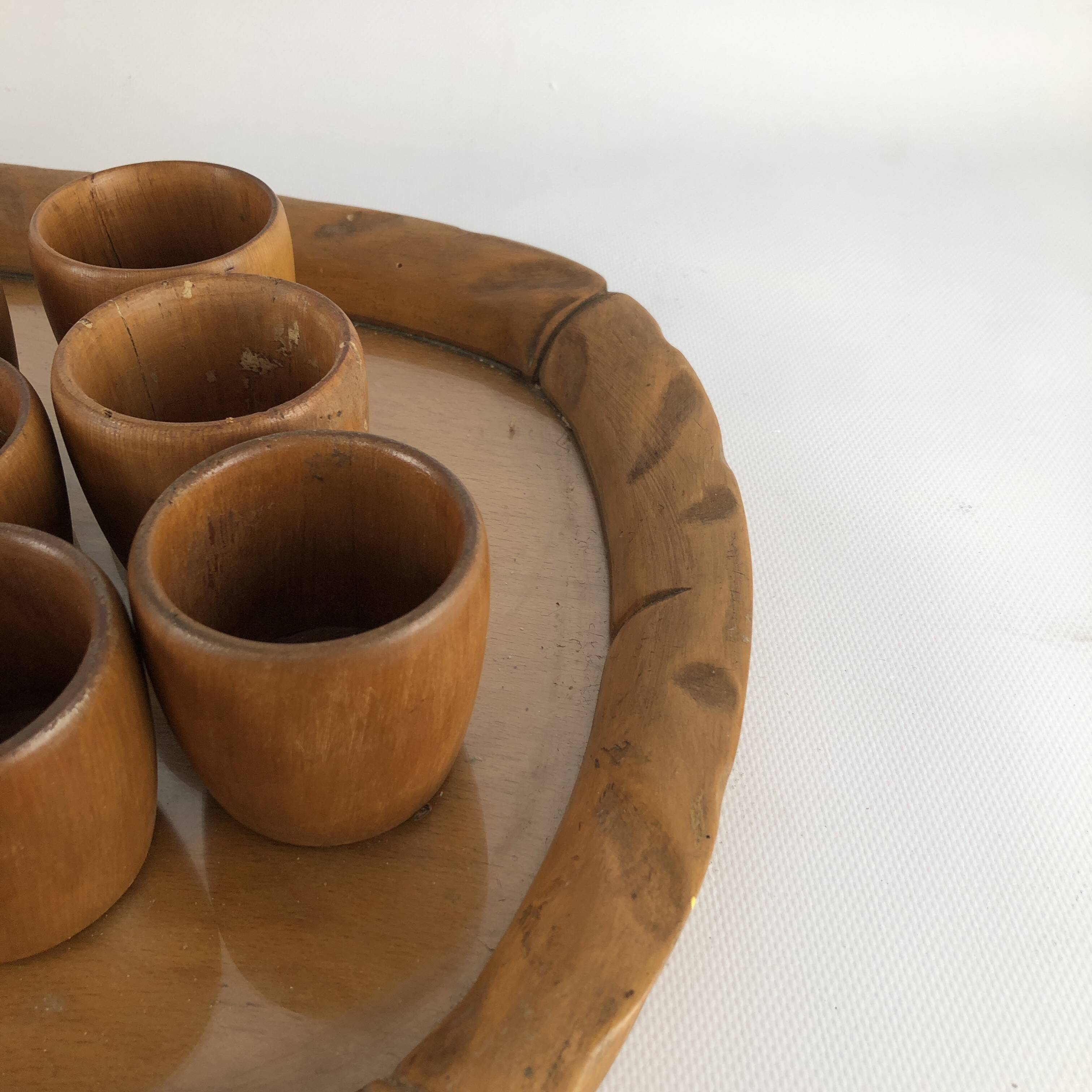 Aldo Tura carafe, tray and glasses set for Macabo  50