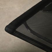 Eames Aluminum Group EA106 Dining Chairs in Black Netweave Mesh, Vitra