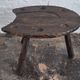 Brutalist hand-carved horse shoe shaped coffee table, 1960s