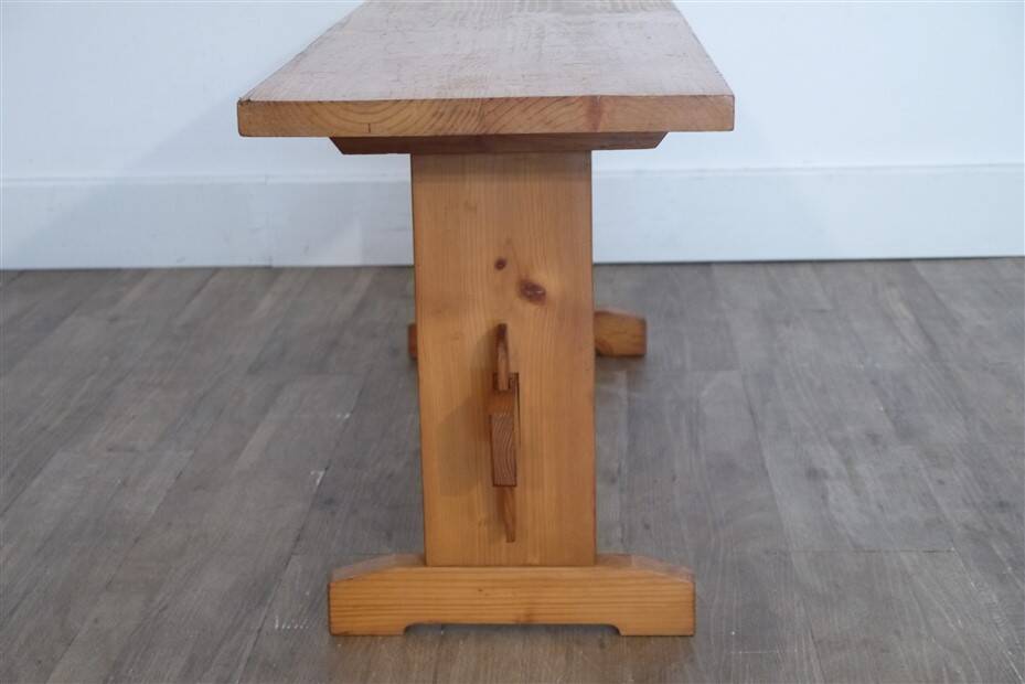 Vintage wood bench from the 1970s