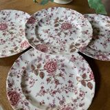 Set of 4 flat plates Johnson Bros "Rose Chintz"