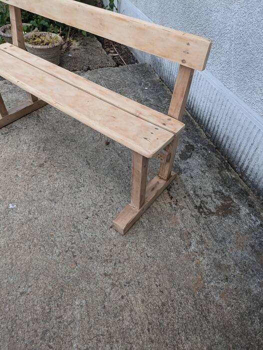 Bench with backrest