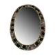 Vintage oval ceramic mirror