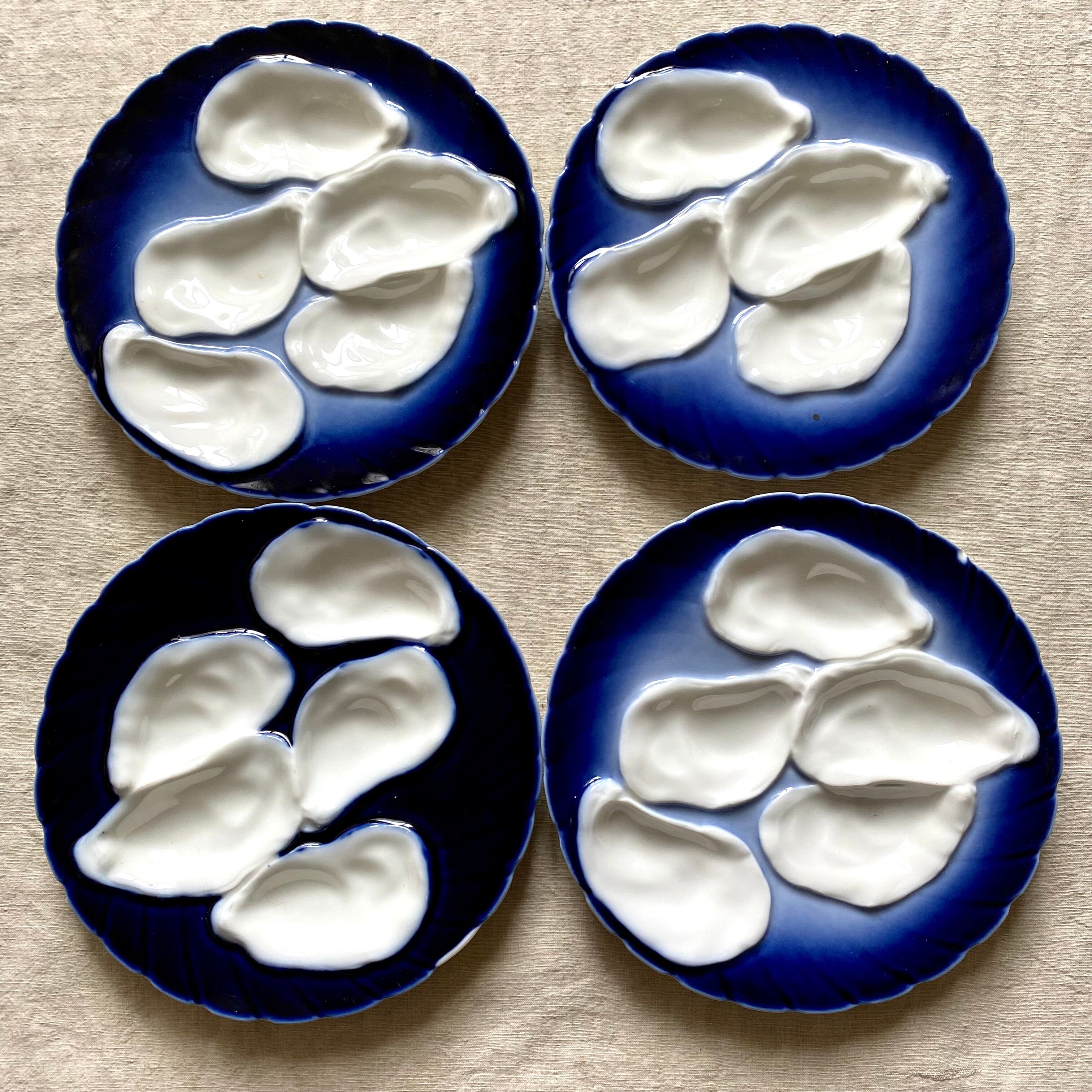 Porcelain oyster plates